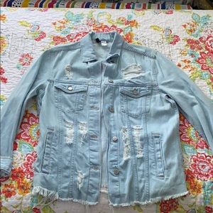 H&M Distressed Denim Jacket
